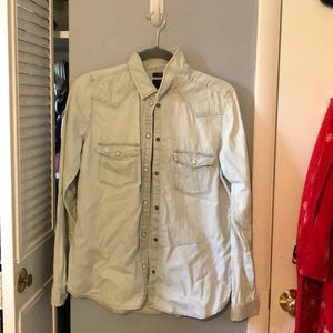light denim flannel from American Eagle.